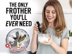 Zulay Kitchen Powerful Milk Frother Handheld Foam Maker for Lattes - Whisk Drink Mixer for Coffee, Mini Foamer for Cappuccino, Frappe, Matcha, Hot Chocolate - Unicorn Black