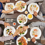 ECOLipak 9 inch 150 Pack Compostable Paper Plates, Heavy Duty Disposable Biodegradable Eco-friendly Sugarcane Bagasse Plates for Party Thanksgiving