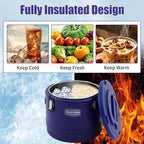 Insulated Soup Container 7.9 Gallon Commercial Food Warmer for Hot&Cold Food, Hot Box for Catering, Food Cooler Soup Carrier for Restaurant, Canteen 6H Insulation Time