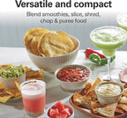 Hamilton Beach Stack & Snap 4-Cup Mini Food Processor & Vegetable Chopper, 250 Watts, for Slicing, Shredding, and Puree, Black (70510)