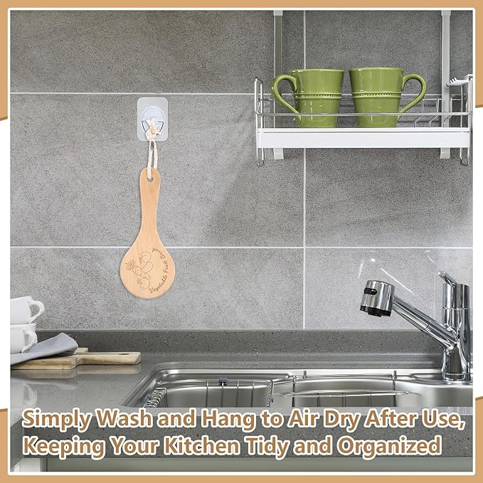 Vegetable Brush, Cleaning Brush with Long Handle for Potato Carrot Cucumber and Fruits Veggie Wash Brushes Wooden Dish Brush for Pans Pots Fruits Vegetable