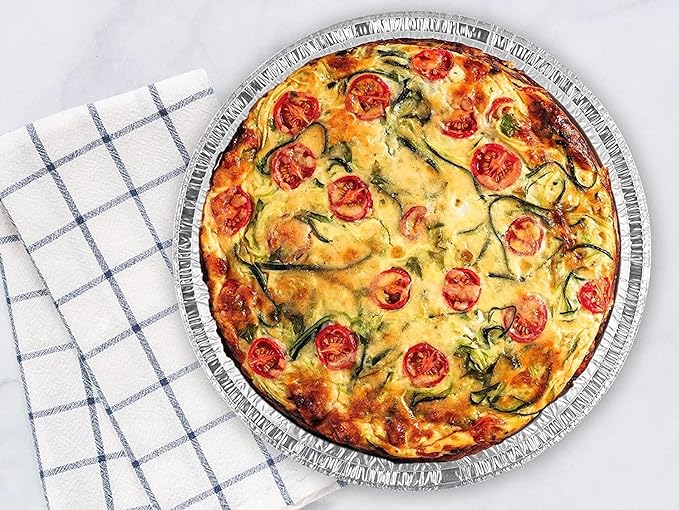 Mr Miracle Pack of 50 Disposable Aluminum Foil Pans –8 Inch Circular Aluminum Pans, Ideal for Baking, Storing, Heating, Serving, BBQ - Round Foil Pans