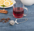 Snap Ball Tea Strainer 3 Pack Tea Infuser with Handle Tea Mesh Infuser Snap Ball Strainer Steep Loose Leaf Tea Infuser Fine Mesh Ball Tea Filter Strainer for Spices and Seasonings