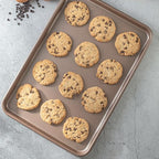 HAPPIELS Nonstick Baking Sheet Set of 2 | PFOA & BPA Free Non Toxic Carbon Steel Cookie Sheets | Best Non Stick Oven Cooking Pans & Half Sheet Pan | Best Nontoxic Baking Trays 18 Inch