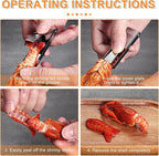Crawfish Peeler Tool, Portable Stainless Steel Crawfish Tail Remover Tool, Crawfish Accessories for Easy Shelling, Fast Sheller Tool for Clean Hands, Best Kitchen Gadget for Seafood Lovers (5)