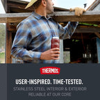 THERMOS Stainless King Vacuum-Insulated Stainless Steel Tumbler - 16oz, Rustic Red - Insulated Coffee Tumbler for Hot & Cold Drinks - Leak-Proof & Sweat-Proof for Commuting & Traveling