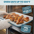 Gotham Steel 6 Pc Stackable Baking Pans Set, 70% Space Saving Design, Ceramic Bakeware Sets Non Toxic Made Without PFOA PFOS, with Baking Sheet Tray, Cake & Muffin Pans, Oven & Dishwasher Safe