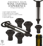Wine Chiller Set - Perfect Wine Gifts for Women & Men - Stainless Steel Insulated Wine Cooler with Wine Pump, Aerator & 4 Stoppers (White Matte)