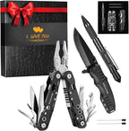 Multitools Gift Set "I LOVE YOU", Men Gifts 3 Items Pack with 14-In-1 Multi tool Pliers, Pocket Knife, Tactical Pen, Gifts for Men Women, Stocking Stuffers EDC, Survival Tools Set (I LOVE YOU)