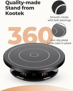 Kootek 71PCs Cake Decorating Kit, Baking Supplies Tools - Includes Cake Stand Turntable, 12 Icing Piping Tips Set, 2 Frosting Spatulas, 3 Scrapers, 50+2 Piping Bags, Coupler, Video Tutorial, Booklet