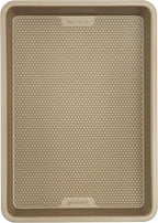 GoodCook BestBake Nonstick Bronze 9" x 13" Oblong Baking Pan, Textured Carbon Steel, Scratch-Resistant, Non-Toxic Cake Pan, 13x9 Bakeware, Durable Oven Pan for Even Heating and Easy Cleanup
