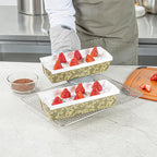 Restaurantware Paper Loaf Pan 100 Count 10 x 3.6 x 2.5 Inches 42 Oz Greaseproof Baking Loaf Mold, Vintage Floral Design Oven Safe Freezer Safe Rectangular Green Baking Pan For Cakes And Bread