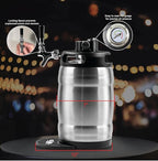 Gloria Rose 7L (1.8 Gal) Mini Keg, Pressurized Keg for Drinks, with Tap System, Co2 Regulated, Stainless Steel