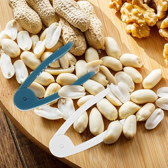 Portable Peanut Peeling Tool and Nut Sheller Set Household Manual Nut Cracking Gadget Blue and White Kitchen Specialty Tool