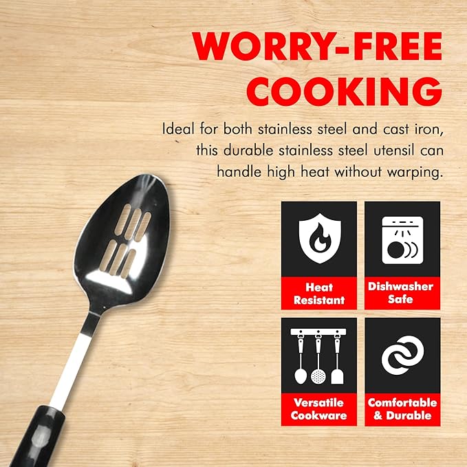 Chef Craft Select Slotted Spoon, 12.75 inch, Stainless Steel