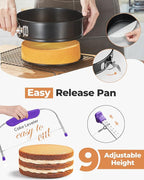 Kootek 700pcs Cake Decorating Kit, Baking Supplies with Springform Pans, Cake Turntable for Decorating, Piping Tips Set, Pastry Bags, and More Baking Tools for Mother's Day