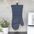 All-Clad Premium Silicone Oven Mitt: Heat Resistant to 500 Degrees - 100% Cotton & Silicone, 14"x7" Pot Holder for Kitchen and Barbeque, (1-Pack), Indigo