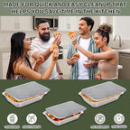 INFINITY EL Disposable Aluminum Foil Pan Lids 25 Pack | Half Size 13" x 11" Insulated Foil Pan Lids | Heavy Duty Aluminum Foil Lids for Catering, Food Storage, Turkey, Lasagna, Parties & Meal Prep