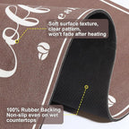 CooRug Absorbent Coffee Mat, Fashion Dish Drying Mat for Kitchen Counter Coffee Bar Accessories Espresso Machine Dish Rack 16" x 24" Brown