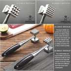 Meat Tenderizer, Dual-Sided Nails Meat Mallet, Meat Hammer Used for Steak, Chicken, Fish，Meat Pounder With Rubber Comfort Grip Handle, 8.8 inches Meat Tenderizer Tool