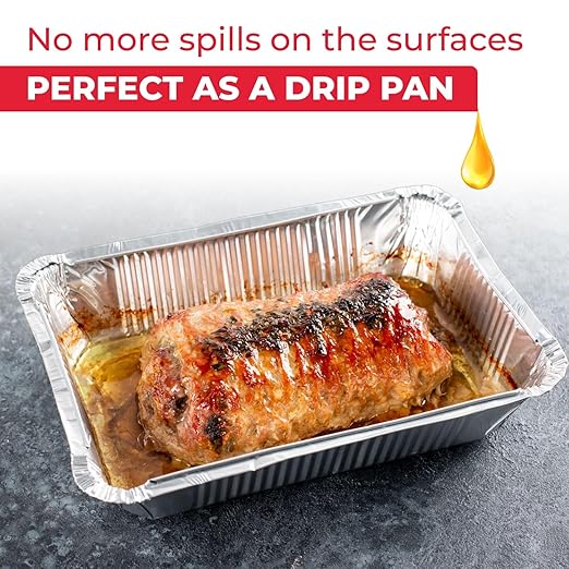 IDL Packaging Aluminum Foil Pans with Lids, Medium - 15 pc Chafing Dish Set - 5 Full Size and 10 Half Size Steam Table Pans + Lids - Disposable Cookware for Catering, Buffet, Party, BBQ