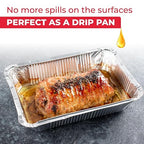 IDL Packaging Aluminum Foil Pans with Lids, Medium - 15 pc Chafing Dish Set - 5 Full Size and 10 Half Size Steam Table Pans + Lids - Disposable Cookware for Catering, Buffet, Party, BBQ