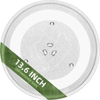 13.6" Microwave Turntable Plate Compatible with GE WB27X43766 WB48X35365, 13 5/8 inch Replacement Microwave Glass Plate for DE74-20016B Samsung and Frigidaire 5304509621 Microwave Glass Tray