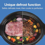 Hamilton Beach Portable 6 Quart Set & Forget Digital Programmable Slow Cooker with Lid Lock, Temperature Probe & Defrost Setting, Dishwasher Safe Crock & Lid, Silver (33869)