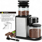 Electric Coffee Grinder for Home & Office: Smart Conical Burr coffee grinder with 25 Precision Grind Settings & 120g Expandable Bean Hopper - Anti-Static Design & Quiet & Durable for Multi-Cup Brewing