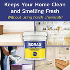 Raw Borax (10 lbs) - 100% Pure, Unscented, Multi-Purpose Cleaner & Detergent Booster - Natural Household Cleaner and Stain Remover - Made in the USA