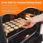 TeamFar 2 Pack Mini Muffin Pan, 24-Cup Non-Stick Carbon Steel Cupcake Tray Tin for Baking, Small Cup Cake Bakeware for Bite-Sized Cheesecake Tart Quiches, Even Baking & Effortless Release & Easy Clean