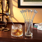 MorningRo 10 Pcs Derby Drink Stirrers Swizzle Sticks for Cocktails Reusable 6.89 Inches 3D Horse Metal Drink Stirrers for Coffee Beverage Party Bar Weddings Event