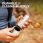 COLETTI Crag Manual Coffee Grinder — Hand Coffee Grinder — CNC Burr Precision Hand Grind, Heavy Duty for Travel, Camping, Hiking & Adventure – Includes Brush [Silver Coat]