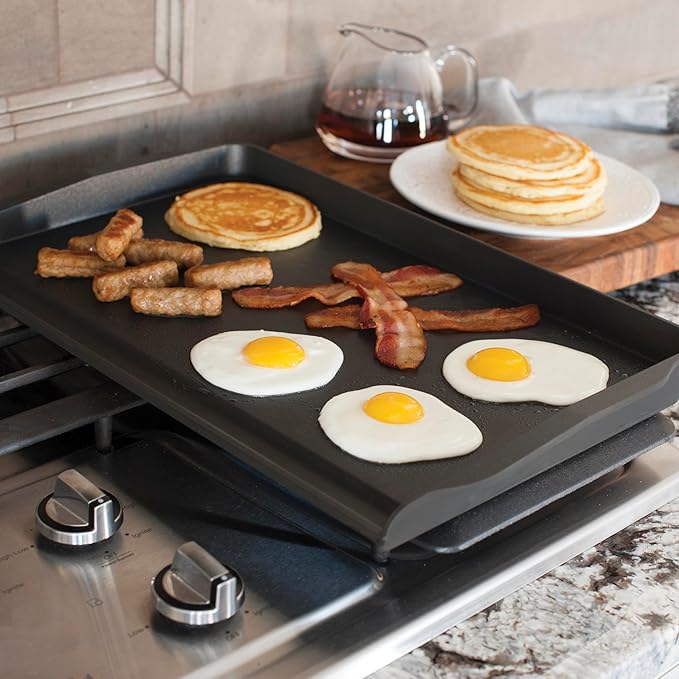 Nordic Ware 2 Burner Backsplash Griddle, Nonstick