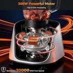 NEWBULIG Food Processor 2 Cup, Electric 1.5L Food Chopper for Meat, Vegetables, Dough, Puree, Shredding & Blending, 2 Adjustable Speeds, Sharp Blades, Safety Lock