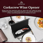 Waiters Corkscrew Wine Opener - Double-Hinged Fulcrum 3-In-1 Cork Screw Wine Bottle Opener Heavy Duty Stainless Steel & Pakka Wood. Serrated Foil Cutter. Beer Opener. Magnetic Gift Box