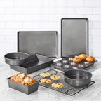 Chicago Metallic Professional Non-Stick 8-Piece Bakeware Set, Silver