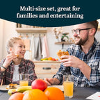 Libbey Province 24-Piece Glasses Drinking Set, Ideal Dining Glassware Sets, Glass Tumbler Set with Lines, Dishwasher Safe Glass Sets For Drinking