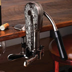 Wine Enthusiast Legacy Corkscrew – Durable Wine Opener with Black Marble Handle & Solid Metal Construction - Long Lasting Cork Removal with Tabletop Mount (Pewter)