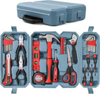 Hi-Spec 49pc Complete Home Tool Kit Set in a Portable Toolbox Case. Essential Household Repair Tools for DIY in The Apartment, Office and College
