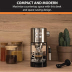 KRUPS Stainless Steel Espresso Machine: 15-Bar Pump Pressure, Milk Frother for Cappuccino and Latte, Fast Pre-Heat, 2-Cup Capacity, Cup Warmer, Easy Cleaning, 1350W, Silver