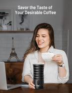 Electric Milk Frother, Paris Rhône 4-in-1 Milk Steamer and Frother, Hot & Cold Foam Milk Warmer with Temperature Control, Auto Shut-Off Frothers for Coffee, Latte,Macchiato, Cappuccino