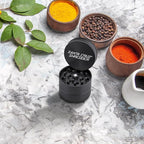 Santa Cruz Shredder Metal Spice Grinder Made in USA (Medium (2.2 Inch), Black)
