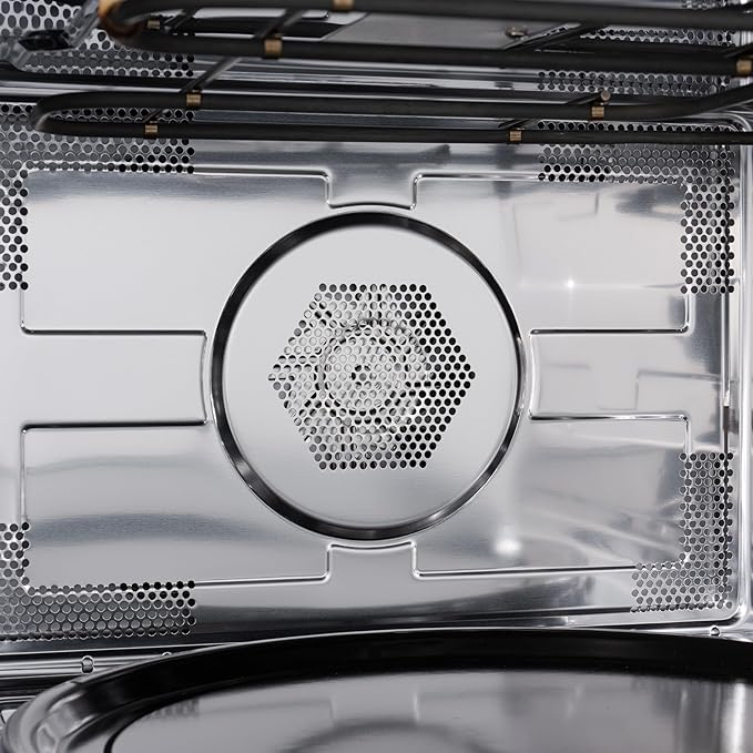 KoolMore Reserve 24 in. 1.6 cu. ft. Built-in Convection Microwave Oven with 10 Power Levels, Sensor Cooking, Bake, Roast, Broil, Defrost, 1750 Watts, UL Certified in Black Stainless-Steel