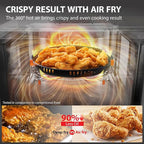 TOSHIBA Air Fryer Combo 8-in-1 Countertop Microwave Oven, with Convection, Broil, Odor Removal Mode, 12.4" Position Memory Turntable, Child-Lock, 1.0 Cu.ft, Black Stainless Steel, ML2-EC10SA(BS)