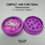 Santa Cruz Shredder Grinder for Herbs Knurled Top for Stronger Grip 2-Piece Medium 2.2 (Purple)