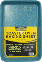 casaWare 3pc Ultimate Series Commercial Weight Toaster Oven Bakeware Set (Blue Granite)