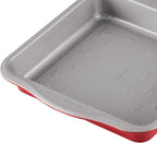 Farberware Disney Bake with Mickey Mouse Nonstick Bakeware Cake Pans, Baking Sheet, and Loaf/Meatloaf Pan, 6 Piece Non Stick Bakeware Set - Red