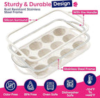 RICCLE Silicone Muffin Pans for Baking with Metal Reinforced Frame, 12-Cup Cupcake Pan, 2 Pcs Muffin Trays for Cupcake Baking, Tray Molds, Oven & Dishwasher Safe, BPA-Free (2 x Regular)