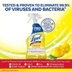 Lysol Pro All-Purpose Cleaner, Advanced Deep Cleaning Sanitizing and Disinfecting Spray, For Commercial Use, Use to Clean and Deodorize, Lemon Breeze Scent, 32oz (Pack of 12)